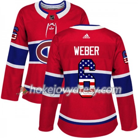 Dámské Hokejový Dres Montreal Canadiens Shea Weber 6 2017-2018 USA Flag Fashion Černá Adidas Authentic